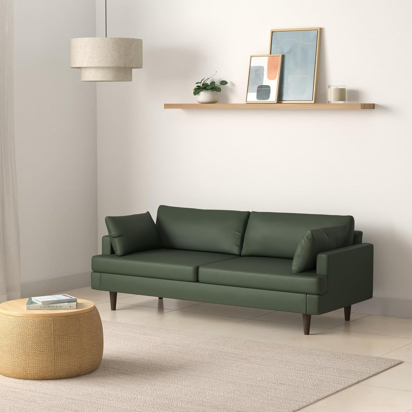 Black oak: R2 sofa Italian Design solid wood sofa for living room office reception.