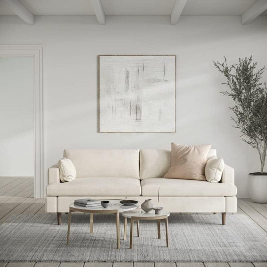 Black oak: R2 sofa Italian Design solid wood sofa for living room office reception.