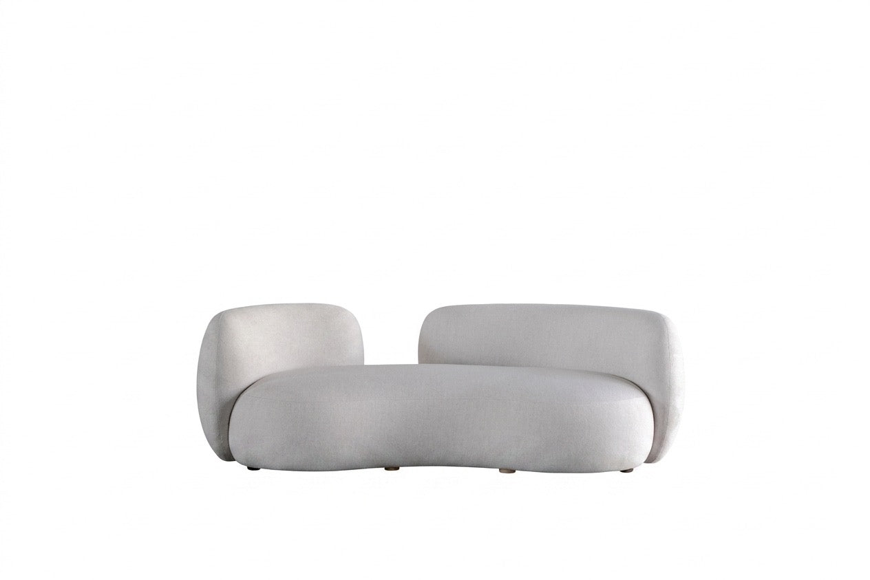 BLACK OAK The Revel Curved 3 seater sofa (off white colour)